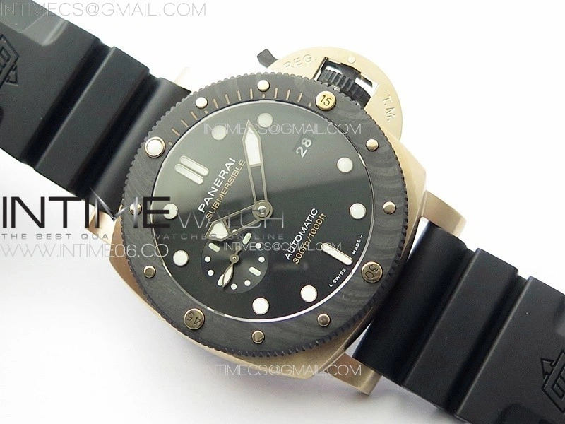 PAM1070 W VSF 1:1 Best Edition Black Dial on Black Rubber Strap P.900 Super Clone